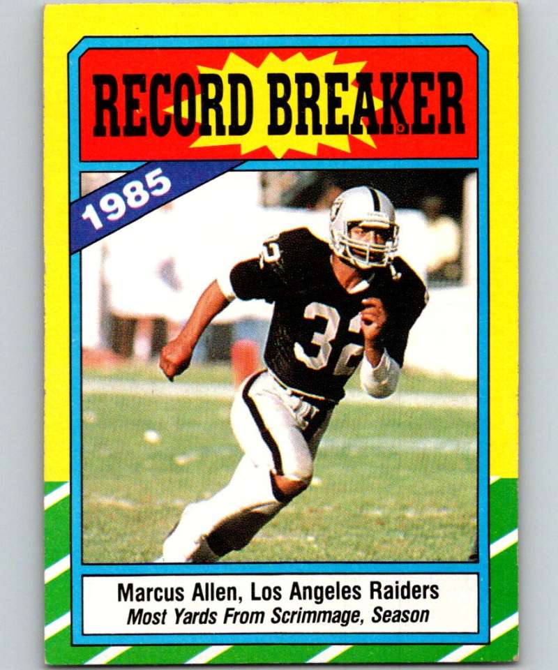 1986 Topps #1 Marcus Allen LA Raiders RB NFL Football