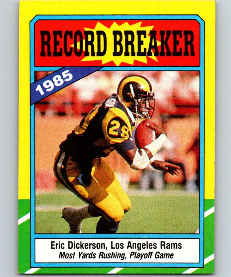 1986 Topps #2 Eric Dickerson LA Rams RB NFL Football