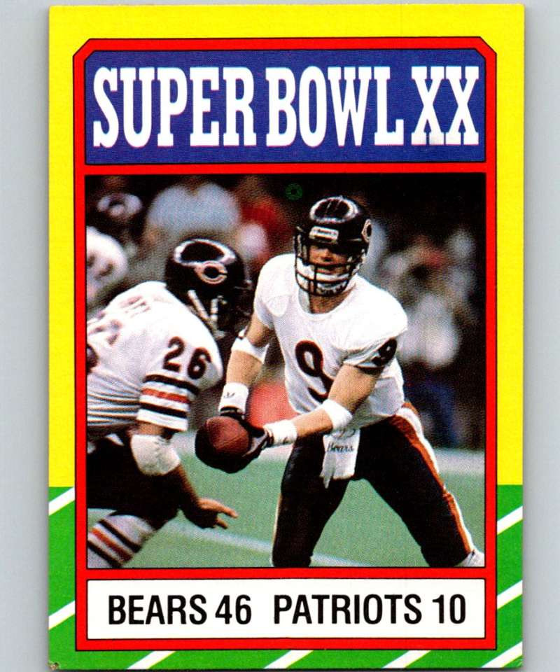 1986 Topps #8 Super Bowl XX Bears NFL Football