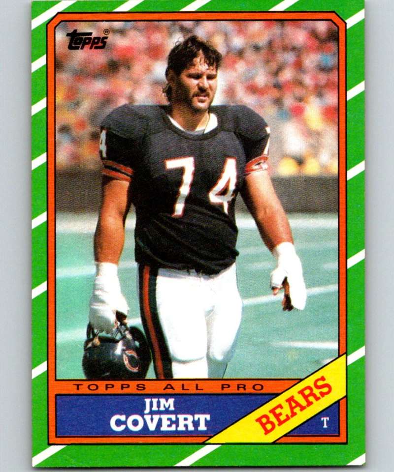 1986 Topps #16 Jim Covert Bears NFL Football Image 1