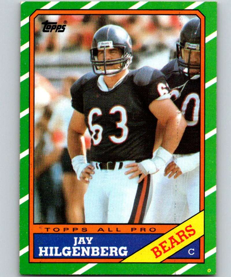 1986 Topps #17 Jay Hilgenberg RC Rookie Bears NFL Football
