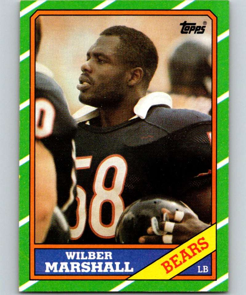 1986 Topps #25 Wilber Marshall RC Rookie Bears NFL Football