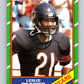 1986 Topps #26 Leslie Frazier Bears NFL Football Image 1