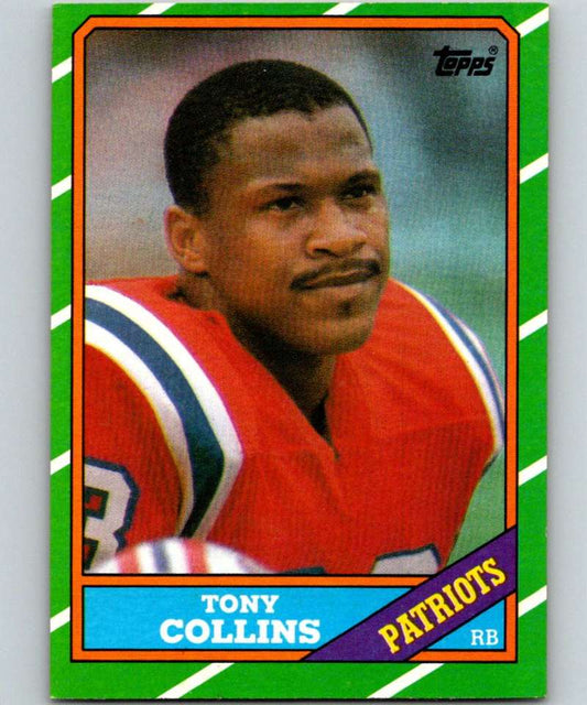 1986 Topps #33 Tony Collins Patriots NFL Football Image 1