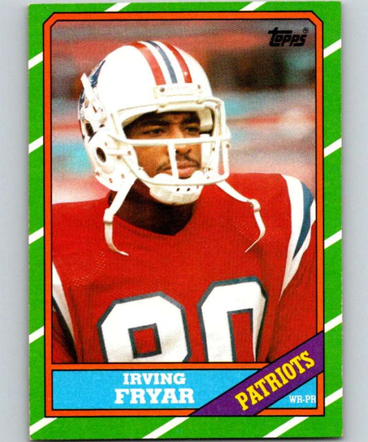 1986 Topps #34 Irving Fryar Patriots NFL Football Image 1