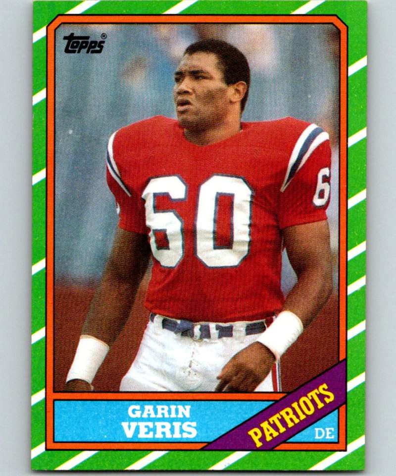 1986 Topps #38 Garin Veris RC Rookie Patriots NFL Football Image 1