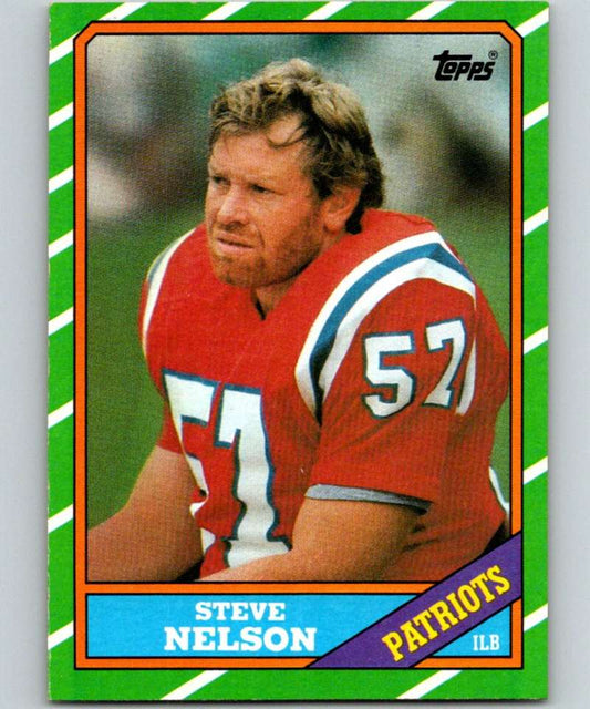 1986 Topps #40 Steve Nelson Patriots NFL Football