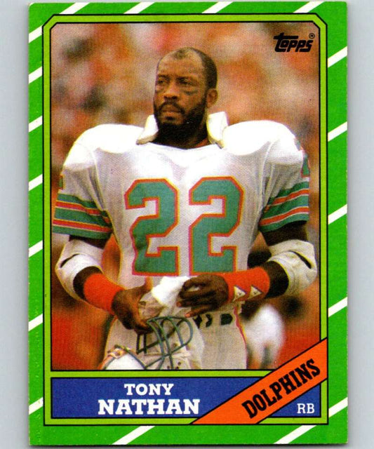 1986 Topps #46 Tony Nathan Dolphins NFL Football