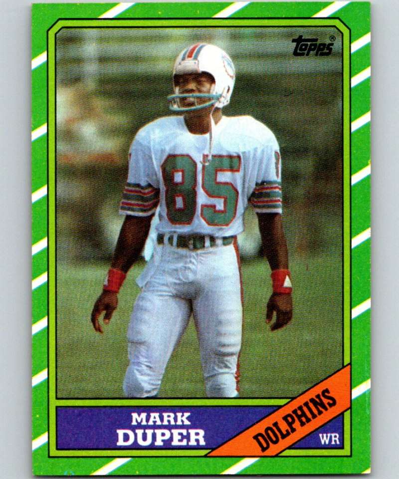 1986 Topps #48 Mark Duper Dolphins NFL Football Image 1