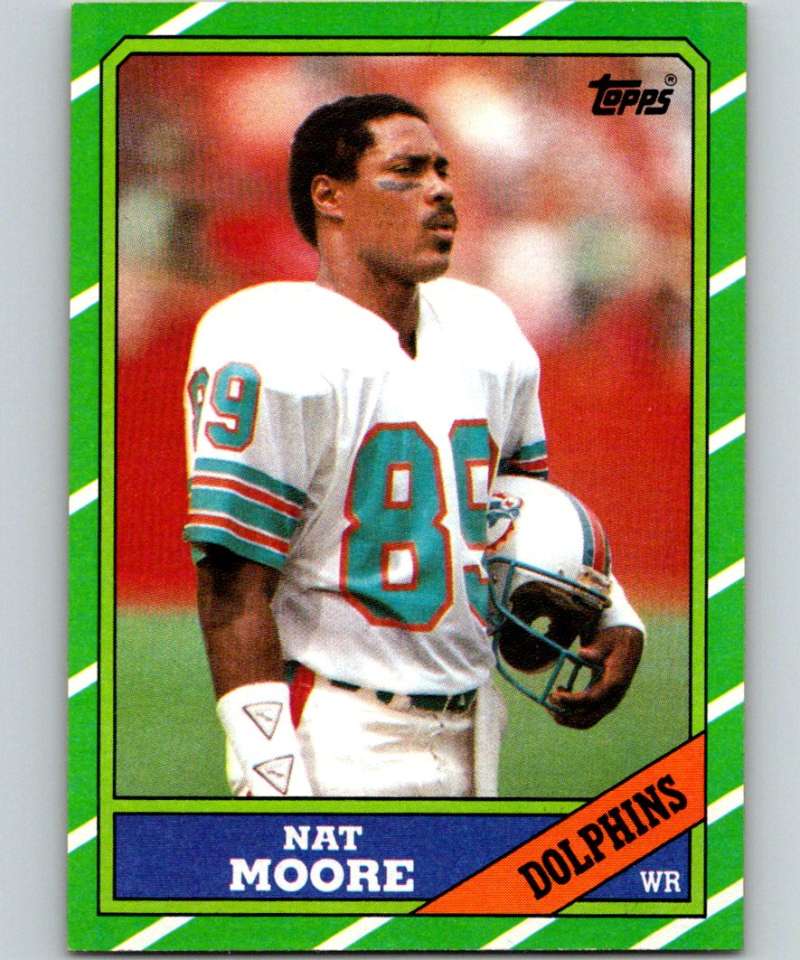 1986 Topps #50 Nat Moore Dolphins NFL Football