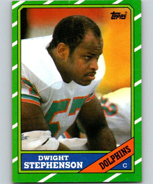 1986 Topps #53 Dwight Stephenson Dolphins NFL Football Image 1