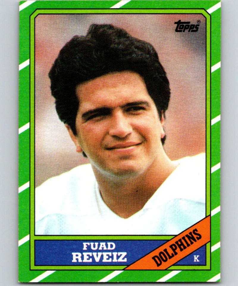 1986 Topps #54 Fuad Reveiz RC Rookie Dolphins NFL Football