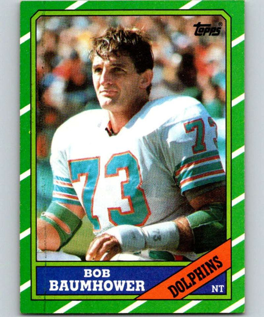 1986 Topps #55 Bob Baumhower Dolphins NFL Football