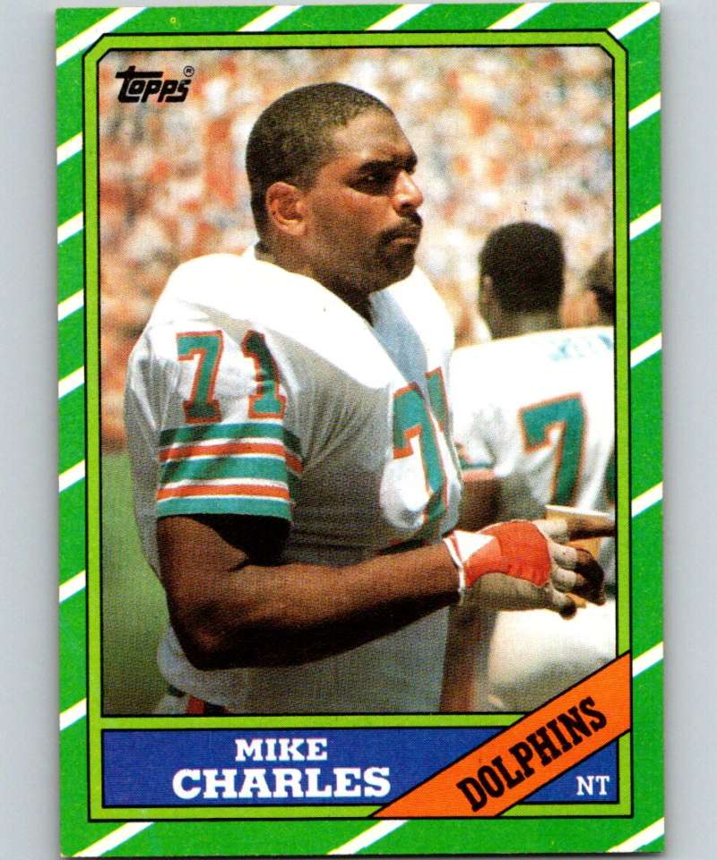 1986 Topps #56 Mike Charles Dolphins NFL Football
