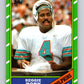 1986 Topps #59 Reggie Roby Dolphins NFL Football