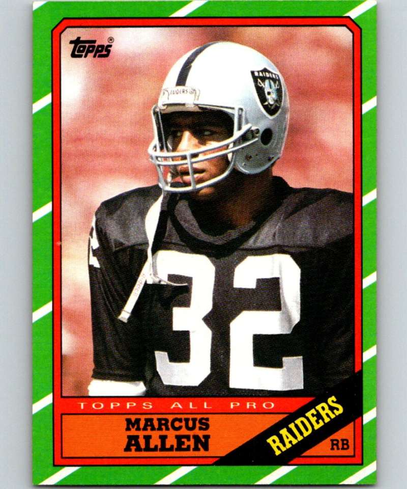 1986 Topps #62 Marcus Allen LA Raiders NFL Football