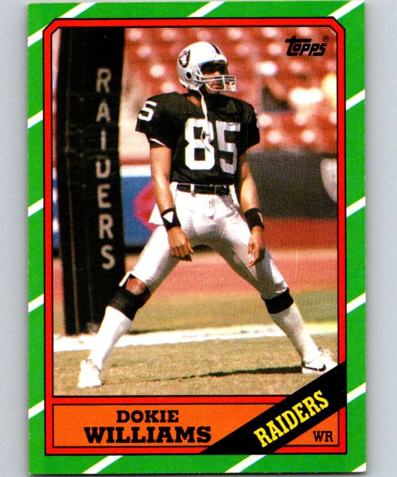1986 Topps #63 Dokie Williams LA Raiders NFL Football Image 1
