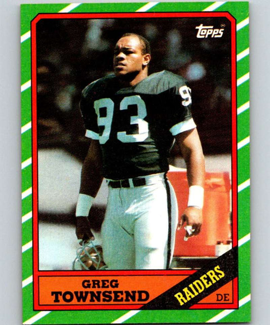 1986 Topps #70 Greg Townsend RC Rookie LA Raiders NFL Football Image 1