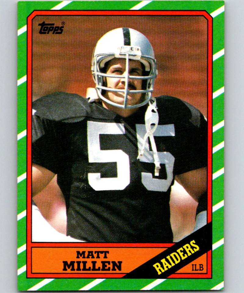 1986 Topps #72 Matt Millen LA Raiders NFL Football