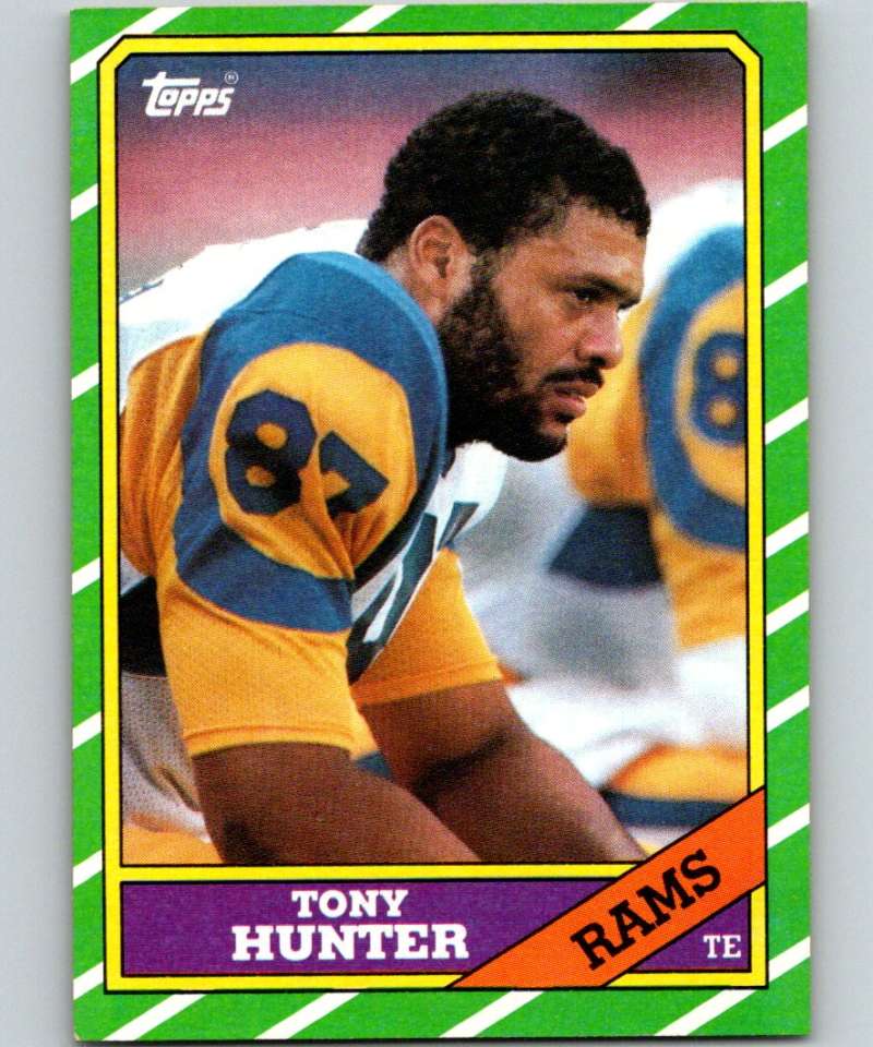 1986 Topps #81 Tony Hunter RC Rookie LA Rams NFL Football Image 1