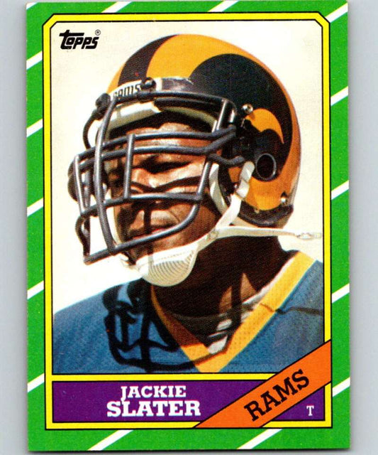 1986 Topps #85 Jackie Slater LA Rams NFL Football Image 1