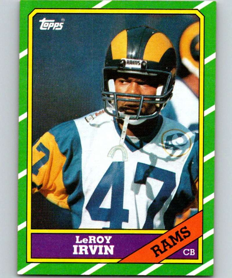 1986 Topps #90 LeRoy Irvin LA Rams NFL Football Image 1