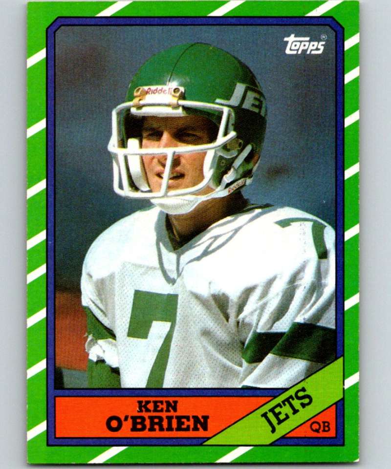 1986 Topps #95 Ken O'Brien NY Jets NFL Football Image 1
