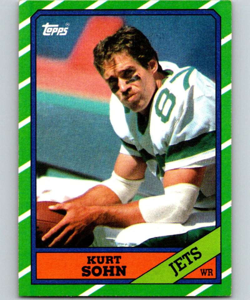 1986 Topps #100 Kurt Sohn NY Jets NFL Football Image 1