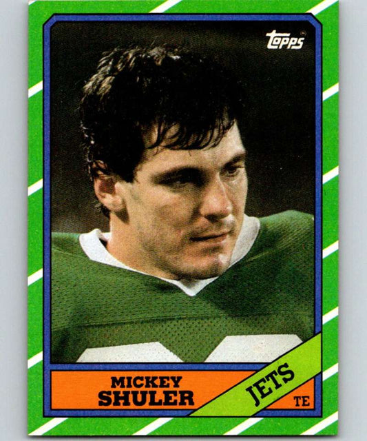 1986 Topps #102 Mickey Shuler NY Jets NFL Football Image 1
