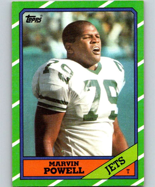 1986 Topps #103 Marvin Powell NY Jets NFL Football Image 1