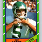 1986 Topps #104 Pat Leahy NY Jets NFL Football Image 1