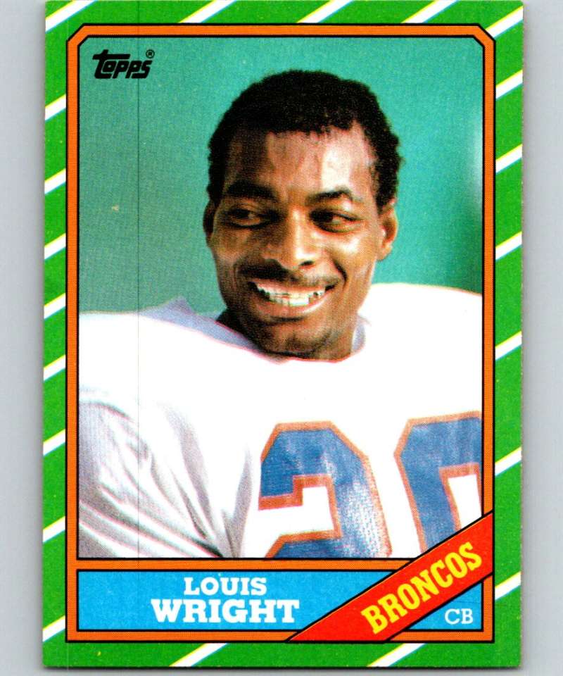 1986 Topps #120 Louis Wright Broncos NFL Football Image 1