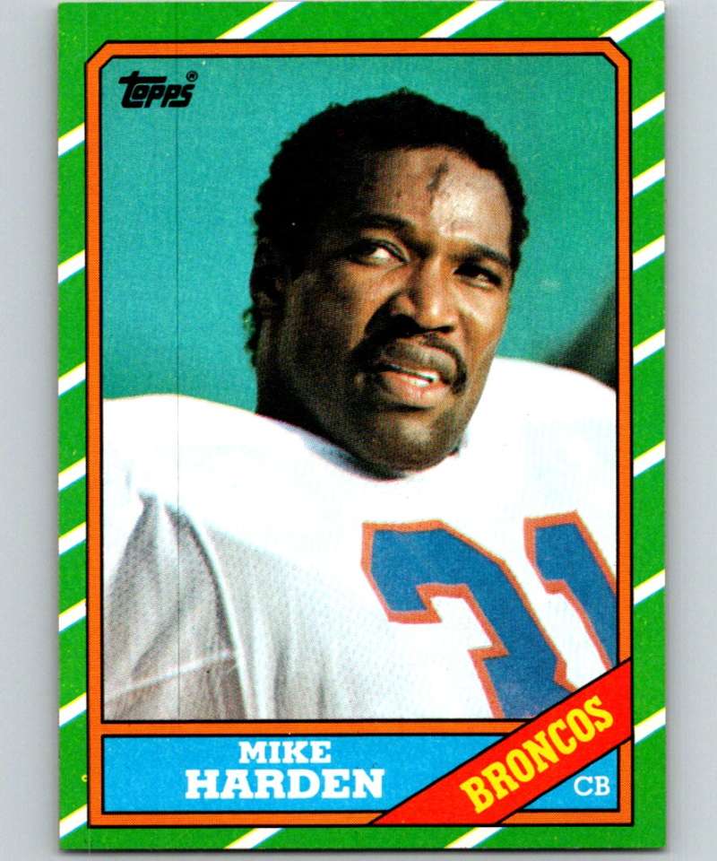 1986 Topps #121 Mike Harden Broncos NFL Football Image 1