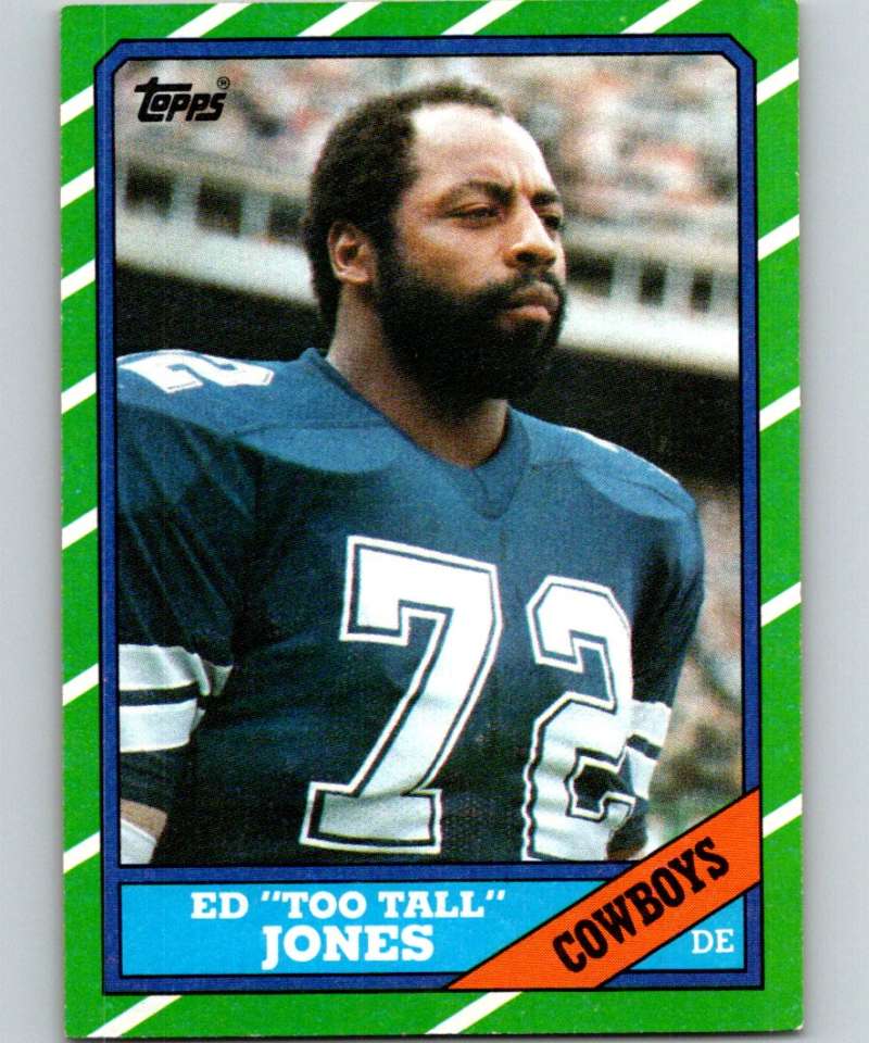 1986 Topps #132 Ed Too Tall Jones Cowboys NFL Football Image 1