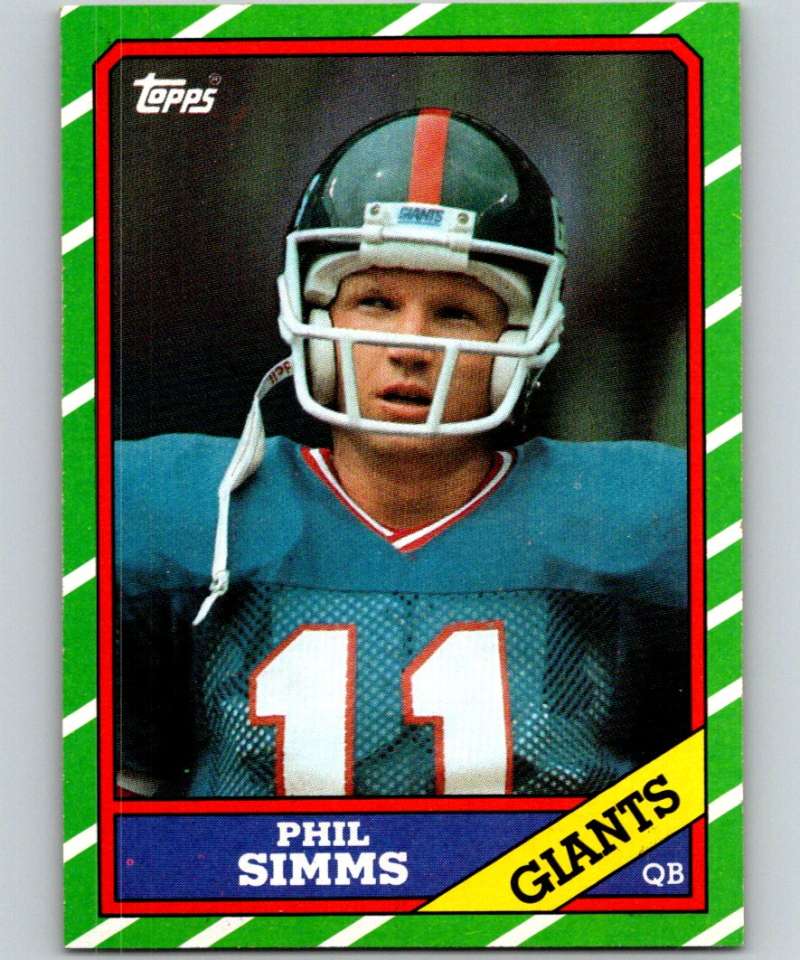 1986 Topps #138 Phil Simms NY Giants NFL Football