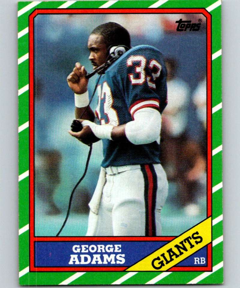 1986 Topps #140 George Adams RC Rookie NY Giants NFL Football