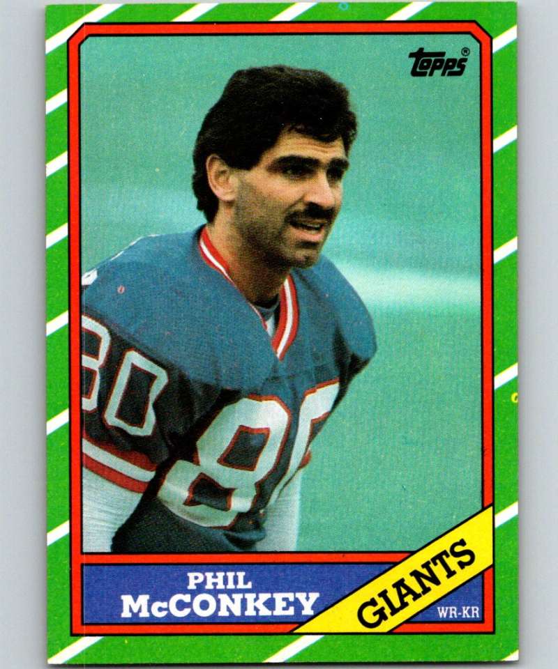 1986 Topps #143 Phil McConkey RC Rookie NY Giants NFL Football