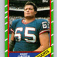 1986 Topps #147 Bart Oates RC Rookie NY Giants NFL Football Image 1