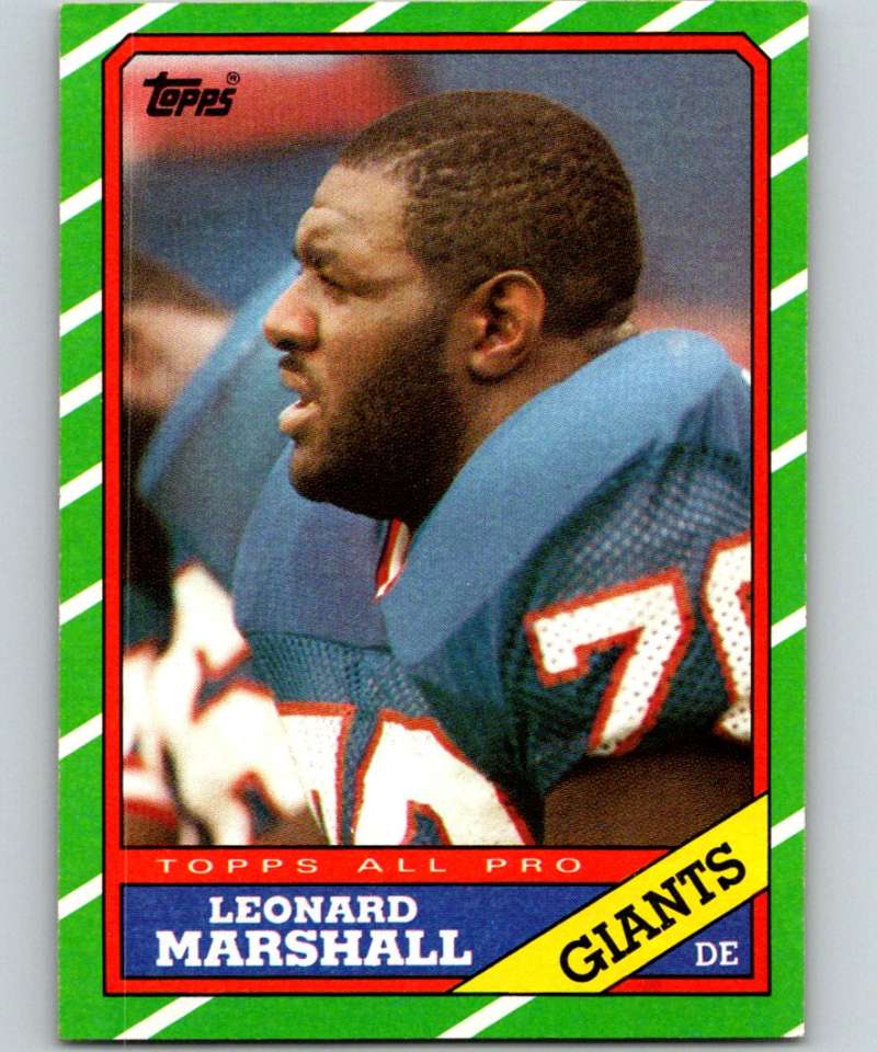 1986 Topps #148 Leonard Marshall RC Rookie NY Giants NFL Football Image 1