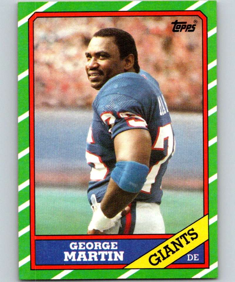 1986 Topps #150 George Martin NY Giants NFL Football Image 1