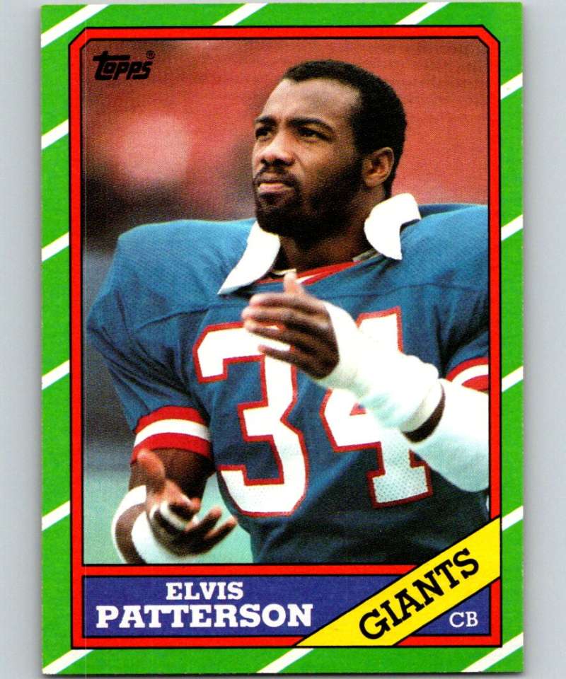 1986 Topps #153 Elvis Patterson RC Rookie NY Giants NFL Football Image 1