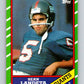 1986 Topps #154 Sean Landeta RC Rookie NY Giants NFL Football Image 1