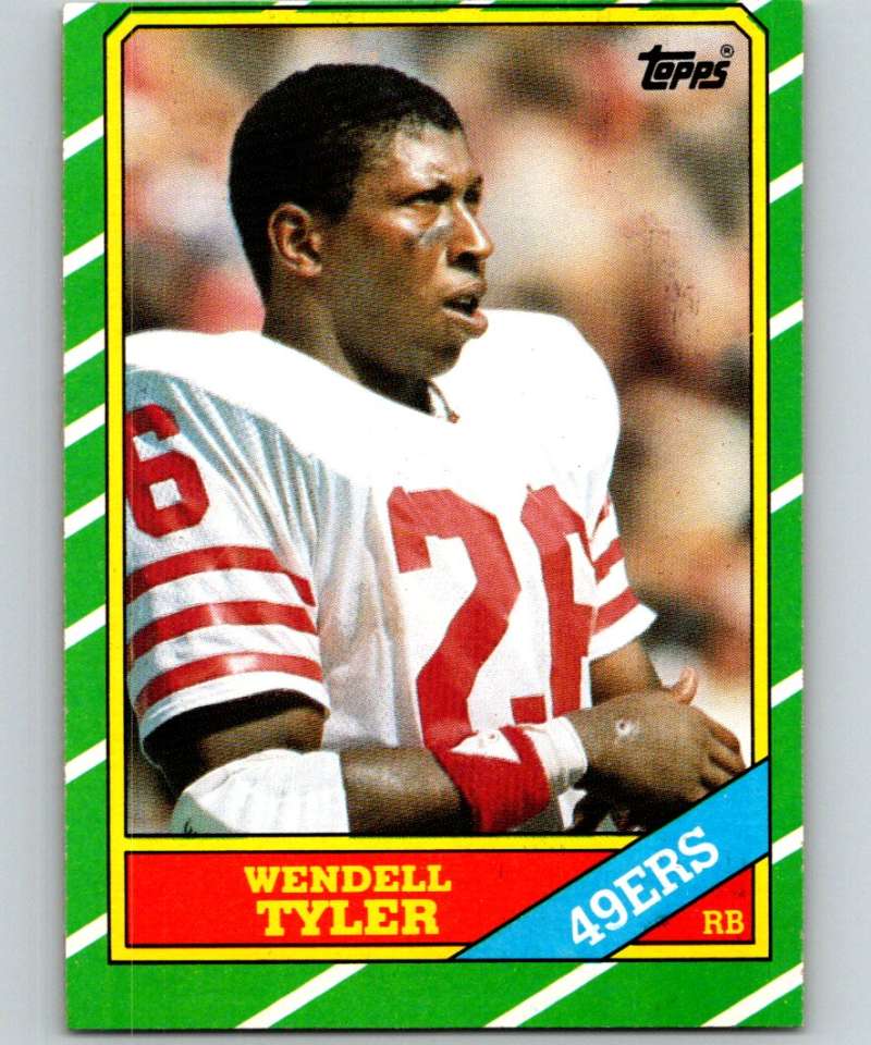 1986 Topps #158 Wendell Tyler 49ers NFL Football Image 1