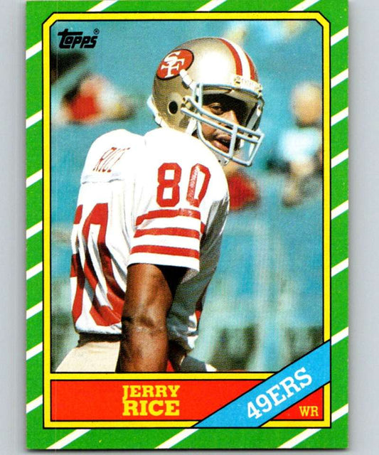 1986 Topps #161 Jerry Rice RC Rookie 49ers NFL Football