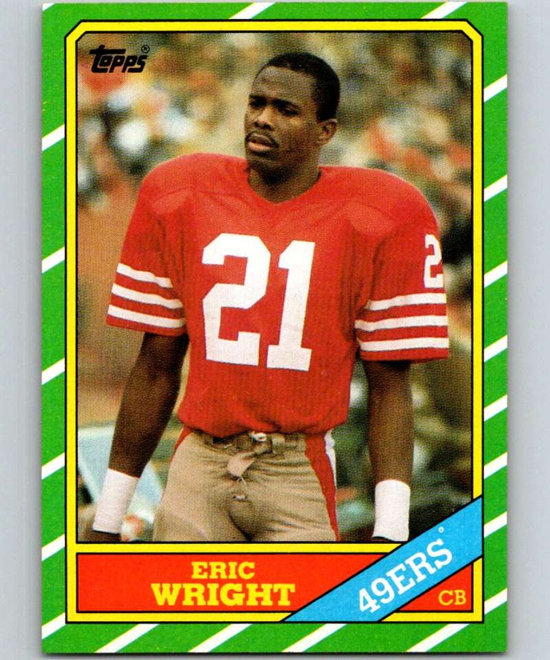 1986 Topps #167 Eric Wright 49ers NFL Football Image 1