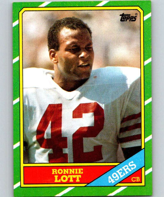 1986 Topps #168 Ronnie Lott 49ers NFL Football Image 1