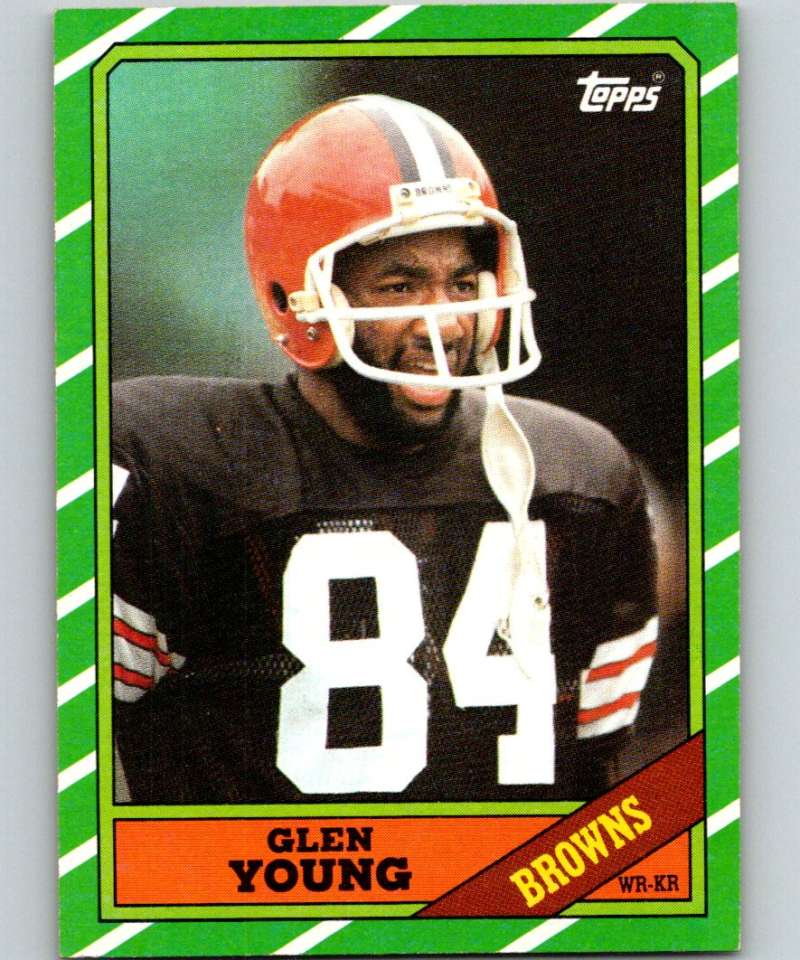 1986 Topps #190 Glen Young Browns NFL Football Image 1