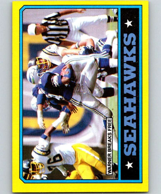 1986 Topps #200 Curt Warner Seahawks TL NFL Football Image 1