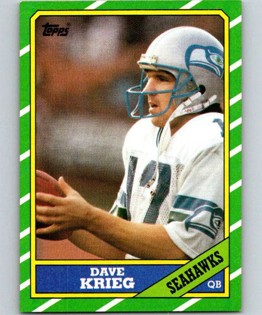 1986 Topps #201 Dave Krieg Seahawks NFL Football Image 1