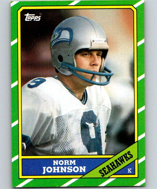 1986 Topps #204 Norm Johnson Seahawks NFL Football Image 1